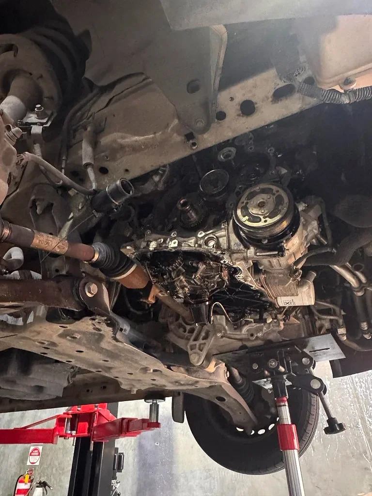 Ford Transit 2.0 EcoBlue 2019 timing belt replacement in progress at StalexAuto workshop